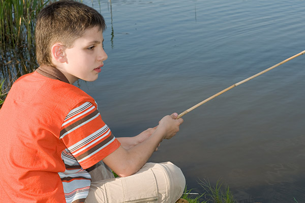 Boy fishing