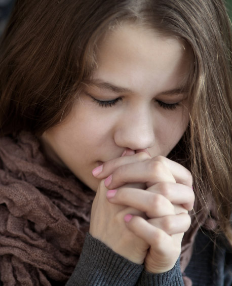 Girl praying